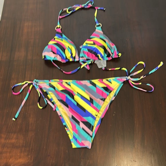 RELLECIGA Women's Cheeky Bikini Bottom Push up Triangle Bikini Swimsuit Neon - Picture 12 of 15